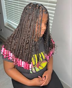 boho braids with beads Cute Box Braids, Single Braids, Cute Nike Outfits, School Hair, Holiday Hair, Hairstyle Inspo, Cute Box Braids Hairstyles