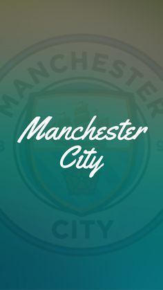 the manchester city logo on a green background