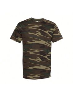 4.5 oz./yd, 100% combed ringspun cotton printed jersey. Urban Woodland is sewn with 100% cotton thread. Ribbed collar. Shoulder-to-shoulder self-fabric back neck tape. Side seams. Double needle sleeves and bottom hem. Easy Tear label. Bleed resistant ink is recommended when printing on Code Five camouflage products. " CLICK HERE for print tips " 2% of all Code Five sales are donated to Children of Fallen Soldiers Relief Fund, Inc. and Fisher House.  .Adult Camo Tee (Green Woodland) Green    Fabr Fallen Soldiers, All Codes, Fallen Soldier, Camo Tee, Printed Jersey, Green Fabric, Cotton Thread, All Fashion, Camouflage