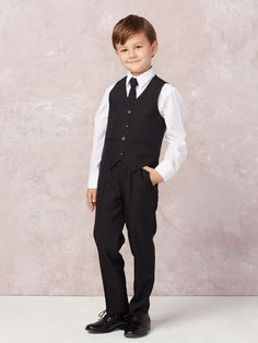 Boy's 5 Piece SLIM FIT Tuxedo Set - Choose Your Color & Size 4016 – Glass Slipper Formals