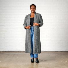 Alpaca Wool Duster Cardigan - Gray - Ten Thousand Villages