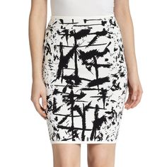 Nwt Bcbgmaxazria B & W Pavel Printed Bodycon Skirt White Fitted Modern Skirt, Modern White Skirt With Lined Detail, Modern White Lined Skirt, Light Blue Skirts, Satin Pencil Skirt, Mini Skirt Party, Black Leather Pencil Skirt, Cotton Pencil Skirt, Bodycon Pencil Skirt