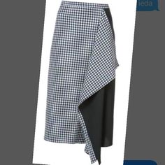 Brand New Never Been Worn Beautiful Tibi Skirt. I Bought For A Job That I Didn’t End Up Getting. It Is High Waisted, Has A Side Zipper & Is So Flattering. Comes From A Smoke Free Home. Ship Next Day. Chic Gingham Skirt For Work, Asymmetric Skirt, Asymmetrical Skirt, A Job, White Color, Side Zipper, Gingham, Womens Skirt, Black White