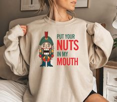 Get into the holiday spirit with our funny, inappropriate Christmas sweatshirts, perfect for adding a cheeky twist to your festive celebrations. These bold designs are sure to spark laughs and turn heads at any holiday gathering! ⭐️ WELCOME TO COZY CREATIONS ⭐️ Hey there, welcome to our shop. We're your go-to spot for super comfy and awesome sweatshirts! We're all about spreading good vibes and making your shopping experience a fun and easy. If you've got any questions, concerns, or just want to say hey, shoot us a message anytime. We'll try to get back to you as quickly as possible! 🛒 HOW TO ORDER  1-) Please, check and review all photos 2-) Choose your sweatshirt size and color 3-) Click add to cart. You can go back to add more items 4-) Click "Proceed to check out" 📋 PRODUCT DETAILS U Christmas Shirt Ideas Funny, Dirty Christmas Sweaters, Funny Christmas Sweatshirts, Inappropriate Christmas Shirts, Funny Christmas T-shirt With Crew Neck, Inappropriate Sweatshirts, Rude Christmas Shirt, Funny Inappropriate Christmas Shirts, Quilt Size Chart