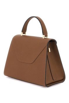 VALEXTRA Iside Medium Top Handle Bag - Brown | Editorialist Designer Brown Flap Bag With Top Handle, Modern Brown Flap Bag For Shopping, Designer Brown Top Handle Flap Bag, Formal Cognac Satchel With Handles, Cognac Flap Bag With Detachable Strap And Top Handle, High-end Brown Top Handle Box Bag, Cognac Flap Bag With Detachable Strap, Cognac Top Handle Flap Bag With Detachable Strap, Modern Brown Box Bag With Top Handle