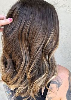 Baylage Brunette Medium, Sunkissed Hair, Medium Ombre Hair, Caramel Ombre Hair, Baylage Hair, Brown Ombre Hair, Ombre Hair Blonde, Short Hair Balayage