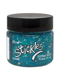 a jar of glitter gel sitting on top of a table