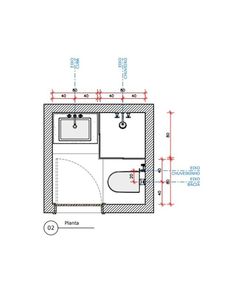 a drawing of a bathroom with the measurements