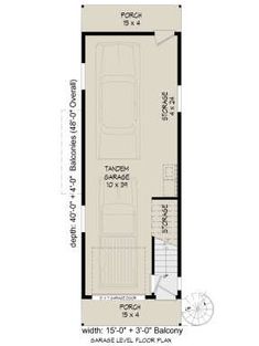 the floor plan for a two car garage