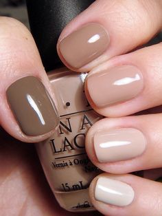 Opi Nail Polish Colors, Brown Nail Polish, Minimalist Nail Art, Nail Polish Trends, Modern Nails, Nail Polish Designs, Neutral Nails