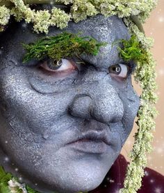 Troll Makeup Halloween, Rock Creature, Frozen Trolls, Monstrous Regiment, Trolls Hair, Class Makeup, Frozen Makeup, Theater Makeup, Frozen Jr