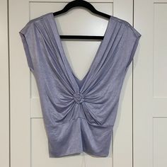 Vintage, One Of A Kind Black Halo Top Sample From The Designer In 2001. Never Worn, Still Has Tags. Lavender Fitted V-neck Tops, Chic Lavender Fitted Top, Elegant Lavender Top For Summer, Elegant Lavender Tops For Summer, Red Halter Top, Halo Top, Silk Halter Top, Cutout Tank Top, Lavender Tops