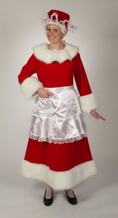 a woman dressed in a santa claus costume