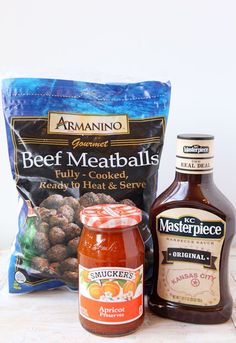 ingredients to make homemade barbecue sauce sitting on a table