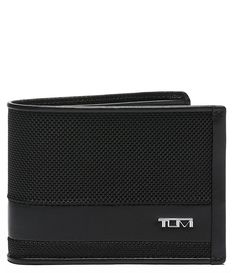 From Tumi&#x2C; this wallet features:From the newly modernized Alpha collectionclassic in style and durably made for everyday usefeatures hidden card pocket in one of the billfold compartments&#x2C; plus six card slots and two slip pockets.H: 3.38" x W: 4.4" x D: 0.62"nylon with leather trim/innerImported. Nylon Travel Bag, Estee Lauder Gift, Billfold Wallet, Dillard's, Accessories Branding, Leather Trim, Leather Trims, Travel Bags, Card Slots