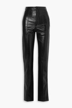 Leather Pants Look, Pants For Woman, Look Cool, Straight Leg Pants, Isabel Marant, Bottoms Pants, Made In France, Black Pants, Leather Pants