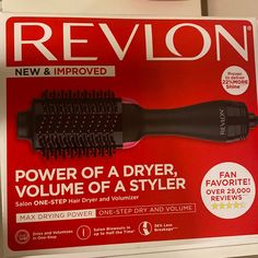 Brand New Revlon Hair Dryer And Volumizer Revlon One Step Hair Dryer, Revlon Curling Iron, One Step Hair Dryer, Revlon Hair Dryer, Hair Crimper, Blow Dry Brush, Ionic Hair Dryer, Hair Waver, Hair Dryer Brush