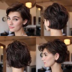 Short Shag with Crown Layers Short Hairstyles With Round Face, Hair Stacked In Back, Short Hair Cuts For Thick Hair 2024, Short Hair For Plus Size, Short Hair Trends 2024, Short Haircut Aesthetic, Ashley Judd Short Hair, Short Bob With Highlights, Mariah Aesthetic