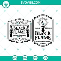 the black flame logo is shown on a white background