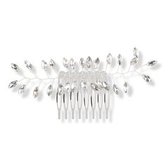 Silver & Rhinestone Hair Comb -  Designed to slide into hair for secure hold, the Scunci Silver & Rhinestone Hair Comb makes it easy to create the perfect side sweep look, twist, or bun.    Features     Specially crafted for side sweep looks, twists or buns Ideal for special occasions   - Silver & Rhinestone Hair Comb Rhinestone Hair Comb, Rhinestone Hair, Wedding Attire Guest, Styling Accessories, Glam Wedding, Silver Rhinestone, Ulta Beauty, Hair Comb, Buns