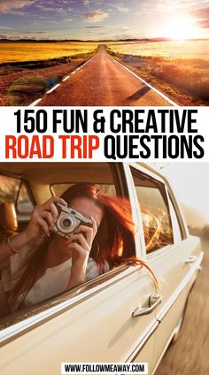 Fun & Creative Road Trip Questions Road Trip Questions Families, Roadtrip Questions For Couples, Road Trip Conversation Starters, Fun Road Trip Ideas, Fun Road Trip Questions, Road Trip Questions For Couples, Roadtrip Games, Questions To Ask Your Friends