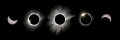 the solar eclipse as seen from space in this composite image taken by nasa astronauts