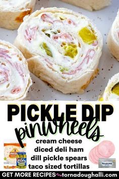 pickle dip pinwheels Dill Pickle Pinwheels, Pickle Pinwheels, Pickle Dip, Pinwheel Appetizers, Pinwheel Recipes, Sliced Ham, Party Appetizer, Dill Pickle, Party Food Appetizers