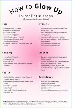 HOW TO GLOW UP 2024 | #Homemadetipsforglowingskin #tipsforglowingskinskincare #tipsforglowingskinnaturally #acneandscarsremedies #Blackheadsremoval #Skincaresolutions Lactic Acid Skincare, Skincare Checklist, Weekly Skincare Routine, Weekly Skincare, Glow Up Checklist, Nighttime Skincare Routine