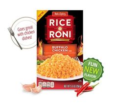 rice roni with chicken is on the table