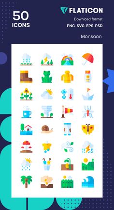 the flat icon set includes different types of icons