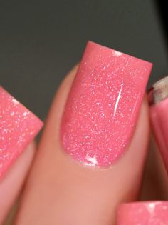 Paper Heart - Brink Pink Holographic Nail Polish by ILNP Pink Holographic Nails, Unghie Sfumate, Pink Holographic, Holographic Nail Polish, Pink Nail Polish, Pink Nail, Paper Heart, Nail Designs Glitter, Pink Acrylic Nails