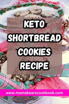 keto shortbread cookies recipe on a plate