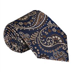 A Dark Blue Paisley Color, Tie Tie, Brown Paisley, Paisley Tie, Fabric Light, Tie Set, Silk Necktie, Tie And Pocket Square, Color Textures