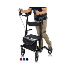 The Vive Upright Walker enhances mobility and support with its ergonomic design. It features adjustable armrests and handles, promoting proper posture and reducing back strain. The walker includes a comfortable seat with a backrest and a handy storage basket for personal items. Its large, swivel wheels provide smooth maneuverability over various surfaces. Ideal for indoor and outdoor use, the upright walker offers stability and independence with ease. Walker For Seniors, Senior Overalls, Wheel Chair, Small Suv, Tall Person, Proper Posture, Mobility Aids, Screws And Bolts, Walkers