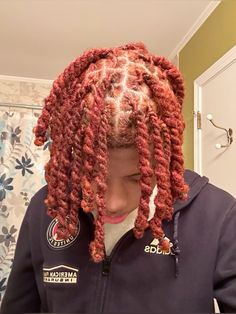 Red Dreads, Mens Twists Hairstyles, Blonde Dreads, Dyed Hair Men, Wine Red Hair, Dreadlock Hairstyles For Men, Light Skin Men, Short Locs Hairstyles, Dyed Red Hair