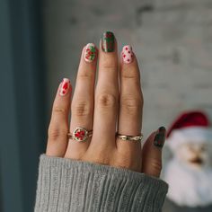 Christmas nail design ideas perfect for winter and holiday gatherings Accent Nail