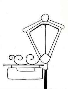 a drawing of an ironing board with two people sitting on it