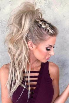 Cute Ponytail Styles, Party Hairstyles For Long Hair, Perfect Ponytail, Cute Ponytails, Birthday Hairstyles, Mother Of The Bride Hair, Christie Brinkley, Braided Ponytail Hairstyles, Festival Hair