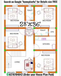 the floor plan for a house in india