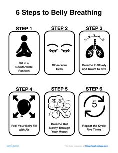 Belly Breathing | UDL Strategies - Goalbook Toolkit Yoga Breathing Exercises, Child Life Specialist, Belly Breathing, Diaphragmatic Breathing, Yoga Breathing, Deep Breathing, Child Therapy, Deep Breathing Exercises, Mindfulness For Kids