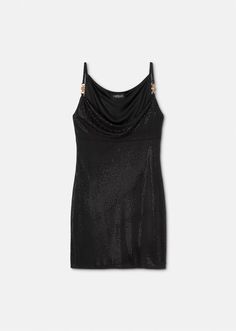 Versace Women's Crystal Medusa '95 Mini Dress in Black | Versace US Versace Sequin Dress, Versace Clothes, Versace Mini Dress, Korean Life, Youtuber Dr, Png Clothes, Versace Dress, Dress Gallery, Versace Outfit