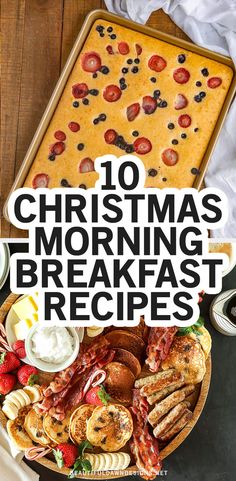 christmas morning breakfast recipe with text overlay