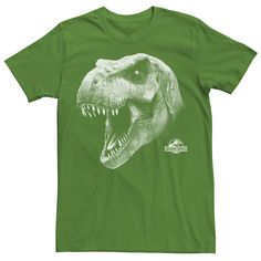 Let everyone know that the T-Rex is the best with this men's Jurassic World T-Rex Big Face Portrait Tee. Let everyone know that the T-Rex is the best with this men's Jurassic World T-Rex Big Face Portrait Tee. Printed Design Short Sleeve Kelly Tee FABRIC & CARE Cotton Machine Wash Imported Color: Med Green. Gender: male. Age Group: adult. Pattern: Graphic. Jurassic World T Rex, Face Portrait, Big Face, Jurassic World, Pattern Graphic, T Rex, Printed Design, Fabric Care, Tshirt Print