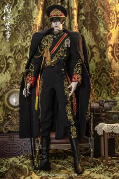 Christmas Male Outfits, Boys Ootd, Men's Military Uniform, Military Uniform, Cosplay Outfits, Ball Jointed Dolls, Bjd Dolls, Ootd Fashion, Character Illustration