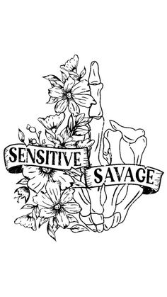 a black and white drawing of flowers with the words,'seductive sauce'on it