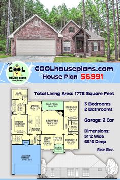 the floor plan for this house is very large and has 3 bedroom, 2 bath