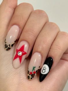 8 ball nails ig @ plushienails Magic Eight Ball Nails, Nail Inspo Beginner, Nails Set Ideas, Magic 8 Ball Nails, Pool Ball Nails, Eight Ball Nails, Nail Tech Designs, Poker Nails