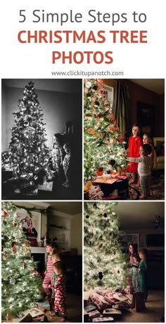 the christmas tree is decorated and ready to be put on display in this family's home