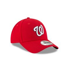 The Washington Nationals The League 9FORTY Adjustable Cap features a team color fabrication with an embroidered Nationals logo at the front panels and a team wordmark on the adjustable strap at the rear. Team-colored Baseball Cap For Fans, Team-colored Six-panel Snapback Hat For Fan Gear, Sports Fan Team-colored Baseball Cap With Embroidered Logo, Collegiate Baseball Cap With Team Logo And Curved Bill, Team-colored Sports Fan Baseball Cap With Embroidered Logo, Collegiate Baseball Cap With Team Logo, Team-colored Baseball Cap With Logo Patch For Fans, Baseball Cap With Team Logo For Baseball Season, Collegiate Baseball Cap With Logo For Fans