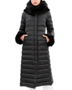 Dawn Levy Lexie Shearling Trim Puffer Coat Women's Coats & Jackets, Puffer Coat, Black Coat, Coats For Women, Puffer, Trim, Coats Jackets, Winter Jackets, Jackets & Coats